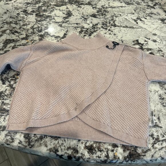 Express Taupe Wrap-Front Knit Sweater – Women’s M - Picture 3 of 3